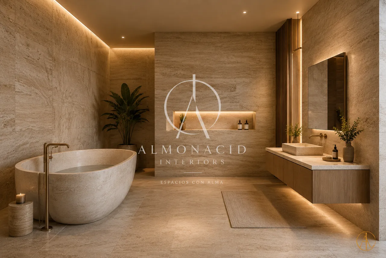 Baño Spa en Travertino